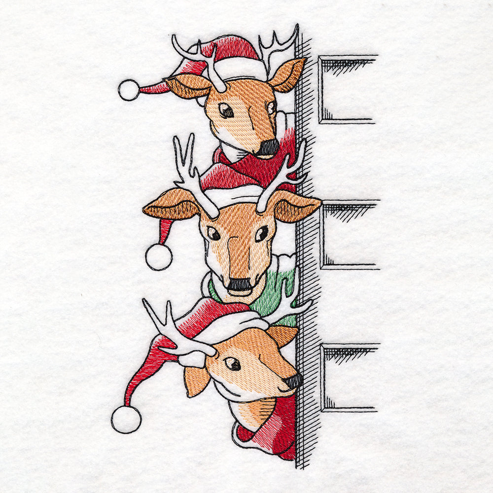 Peeking Christmas Reindeer Stack