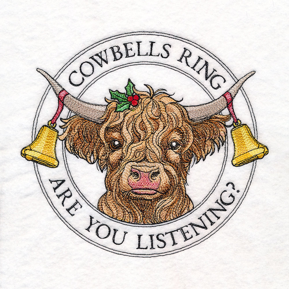 Christmas Highland Cow Stamp