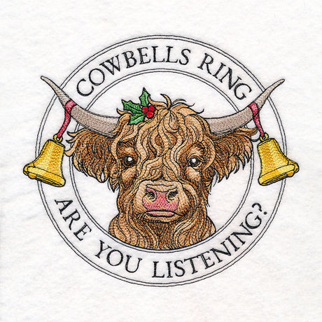 Christmas Highland Cow Stamp