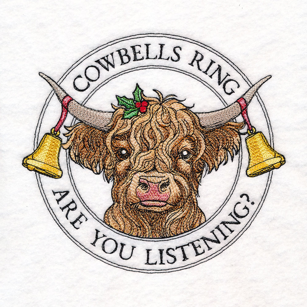 Christmas Highland Cow Stamp