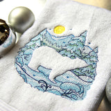 Winter Polar Bear Silhouette (Embossed)