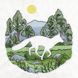 Mountain Fox Silhouette (Embossed)