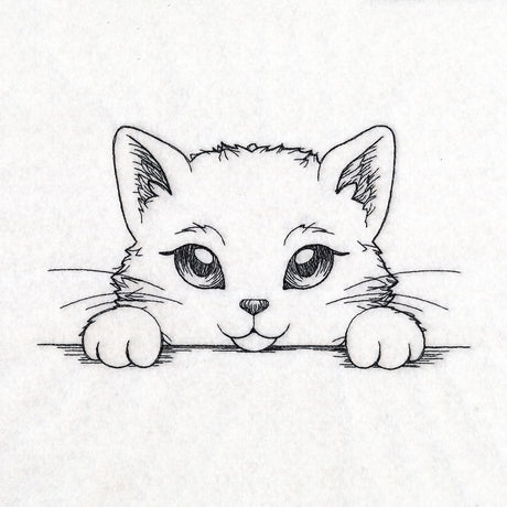 Peeking Cat Sketch