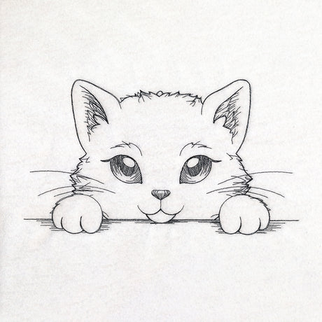 Peeking Cat Sketch