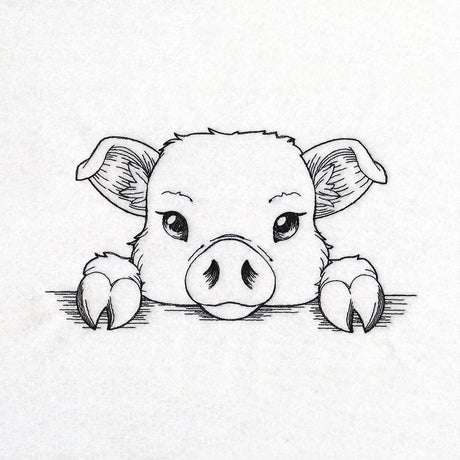Peeking Pig Sketch