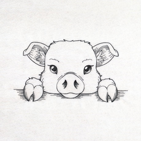 Peeking Pig Sketch