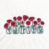 Rose Jar Bouquets Border