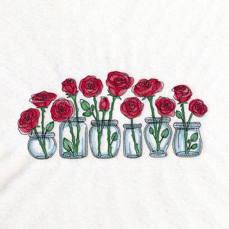 Rose Jar Bouquets Border
