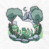 Woodland Wolf Silhouette (Embossed)