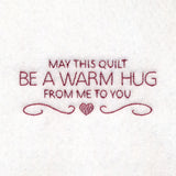 Be a Warm Hug Quilt Label