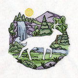 Woodland Deer Silhouette (Embossed)