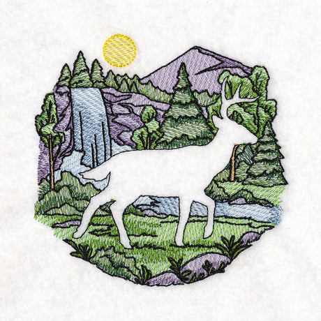 Woodland Deer Silhouette (Embossed)