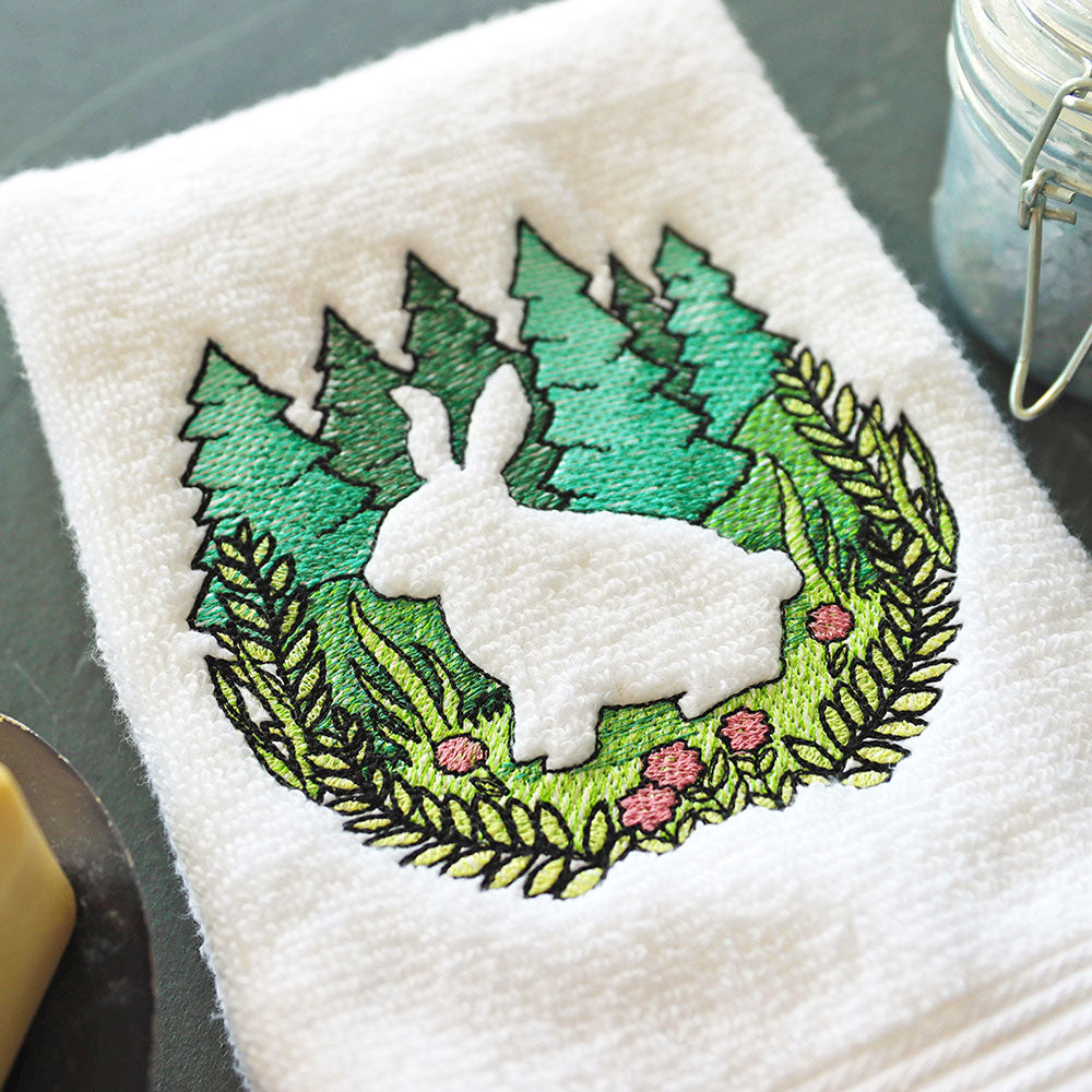 Woodland Bunny Silhouette (Embossed)