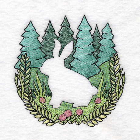 Woodland Bunny Silhouette (Embossed)