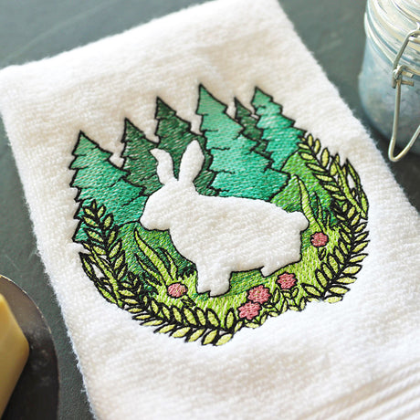Woodland Bunny Silhouette (Embossed)