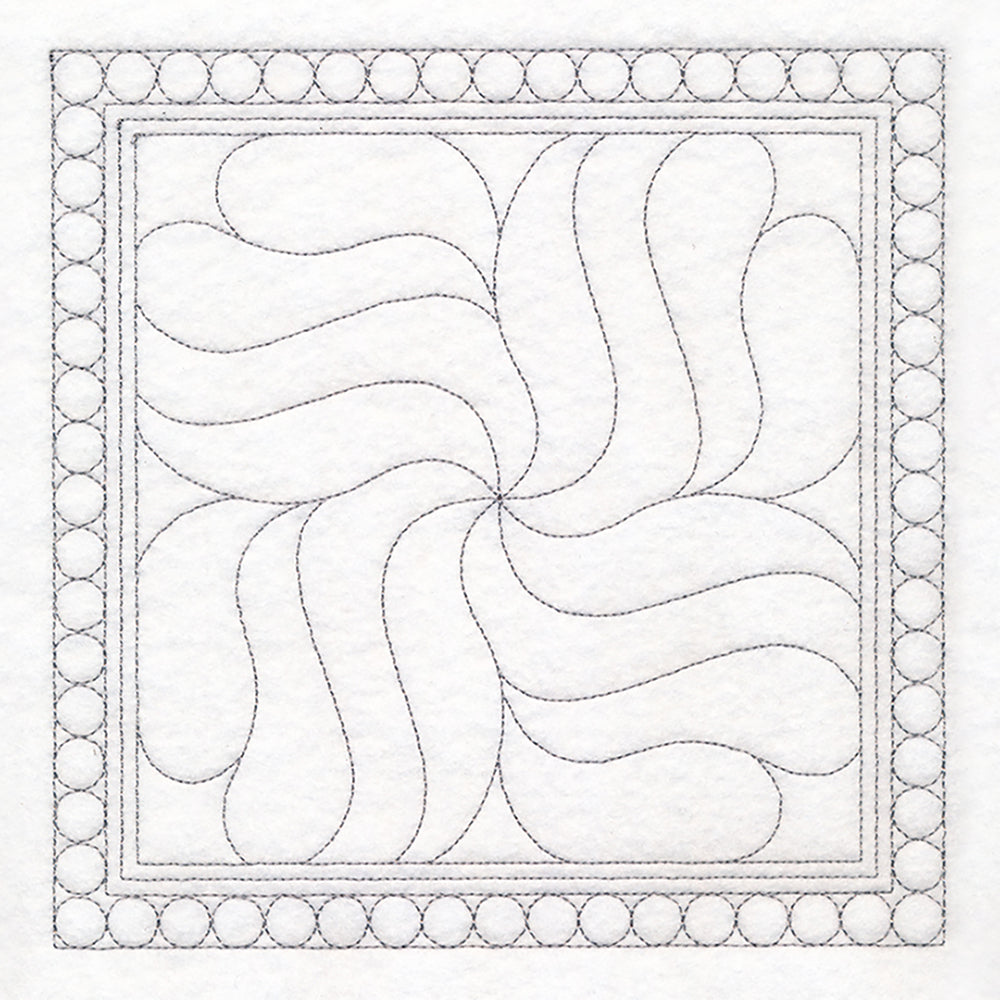 Swirl Quilting Square