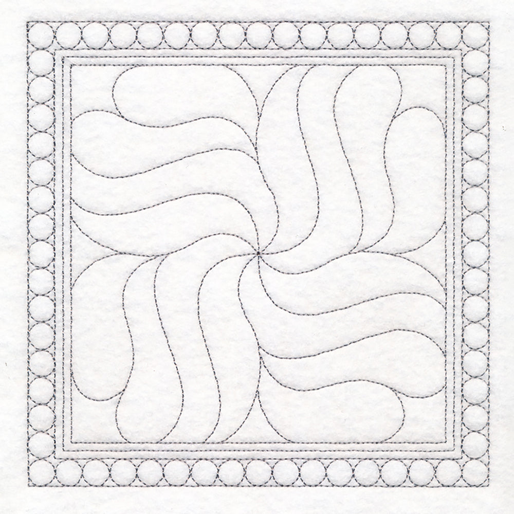 Swirl Quilting Square