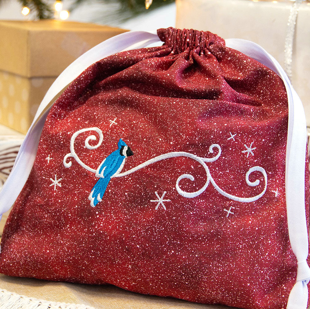 Frosted Blue Jay Border