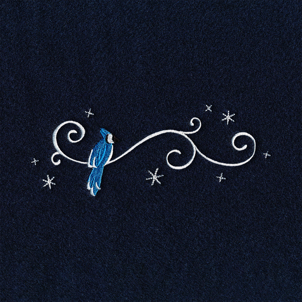 Frosted Blue Jay Border