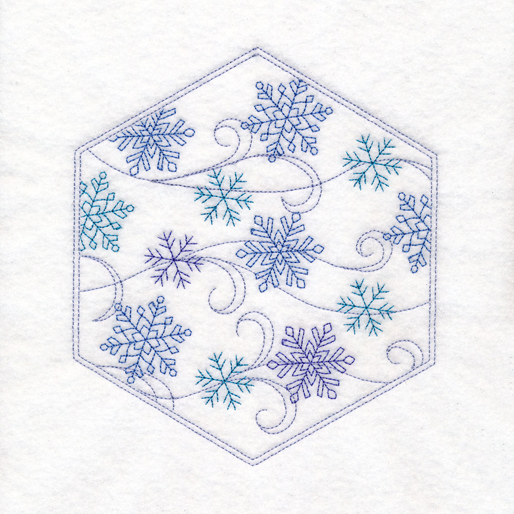 Winter Beauty Quilt Hexagon - Snow