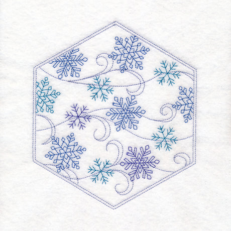 Winter Beauty Quilt Hexagon - Snow