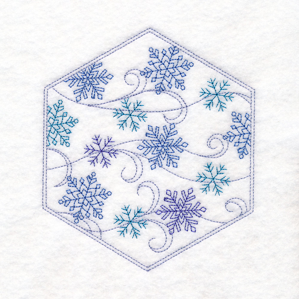 Winter Beauty Quilt Hexagon - Snow
