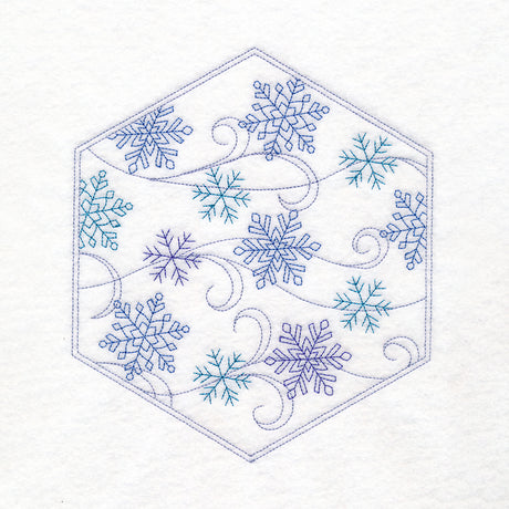 Winter Beauty Quilt Hexagon - Snow