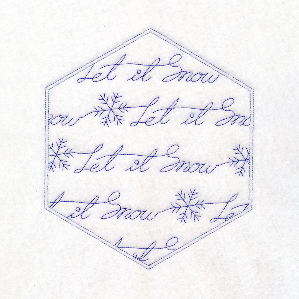 Winter Beauty Quilt Hexagon - Let it Snow