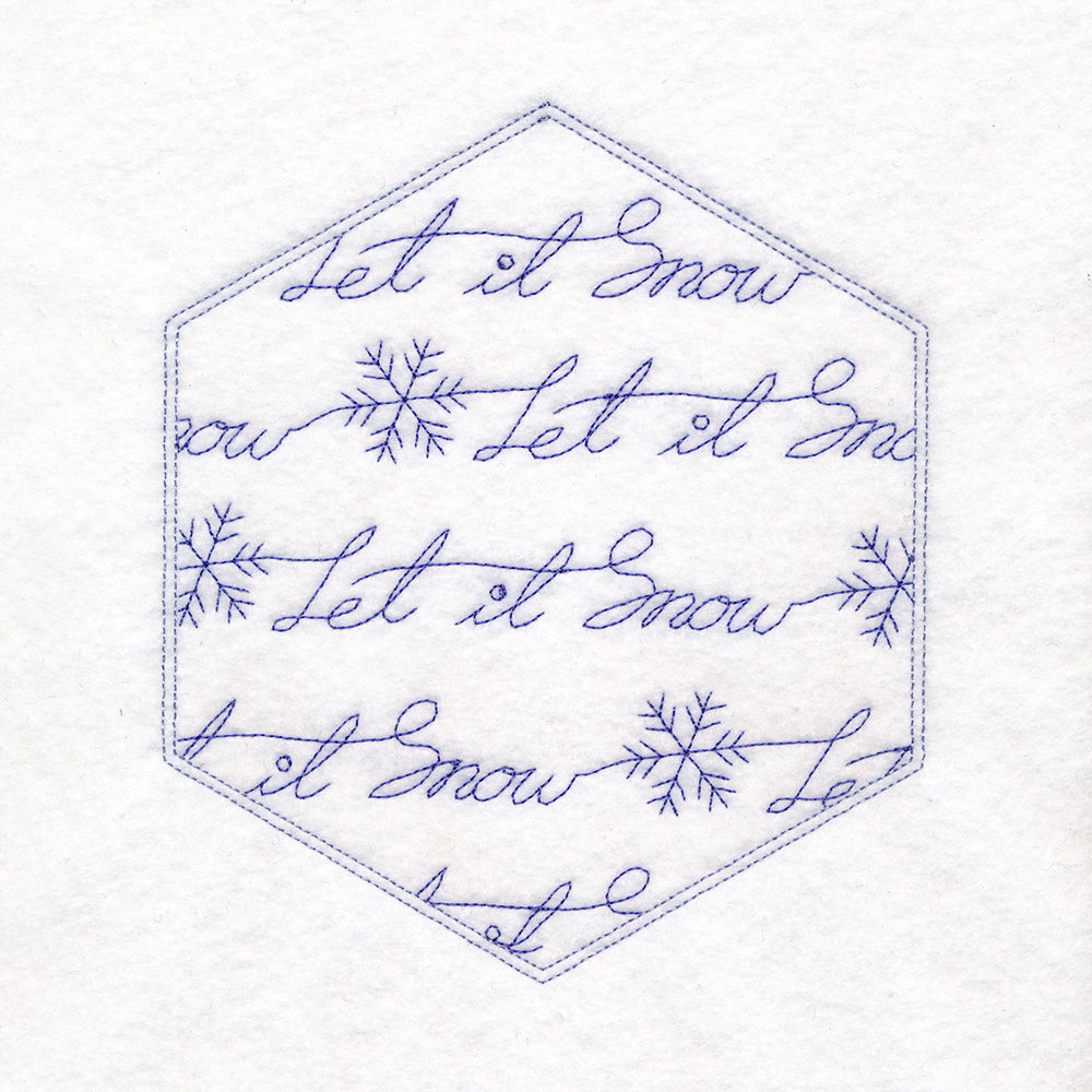 Winter Beauty Quilt Hexagon - Let it Snow