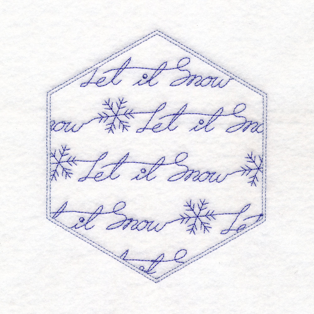 Winter Beauty Quilt Hexagon - Let it Snow