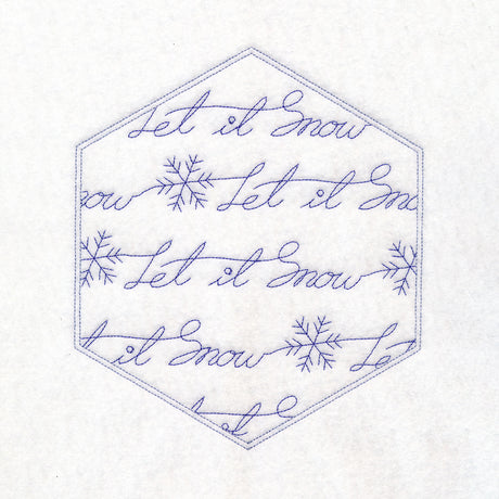 Winter Beauty Quilt Hexagon - Let it Snow