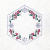 Winter Beauty Quilt Hexagon - Botanicals