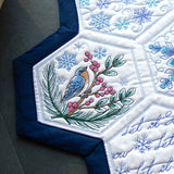 Winter Beauty Quilt Hexagon - Blue Bird