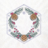 Winter Beauty Quilt Hexagon - Pinecones