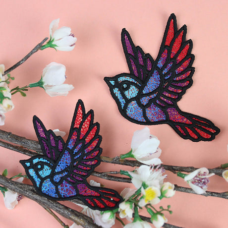 Colorful Bird in Flight 2 (Lace)