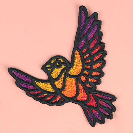 Colorful Bird in Flight 3 (Lace)