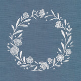 Heirloom Flowers - Wreath (Whitework)