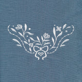 Heirloom Flowers - Corner 2 (Whitework)