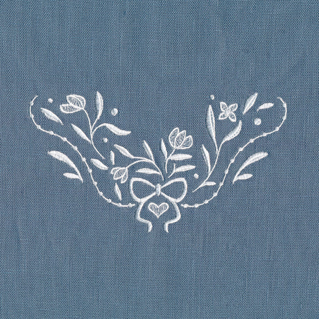 Heirloom Flowers - Corner 2 (Whitework)