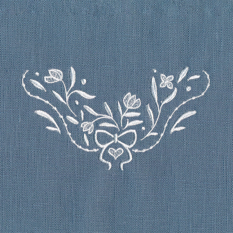 Heirloom Flowers - Corner 2 (Whitework)