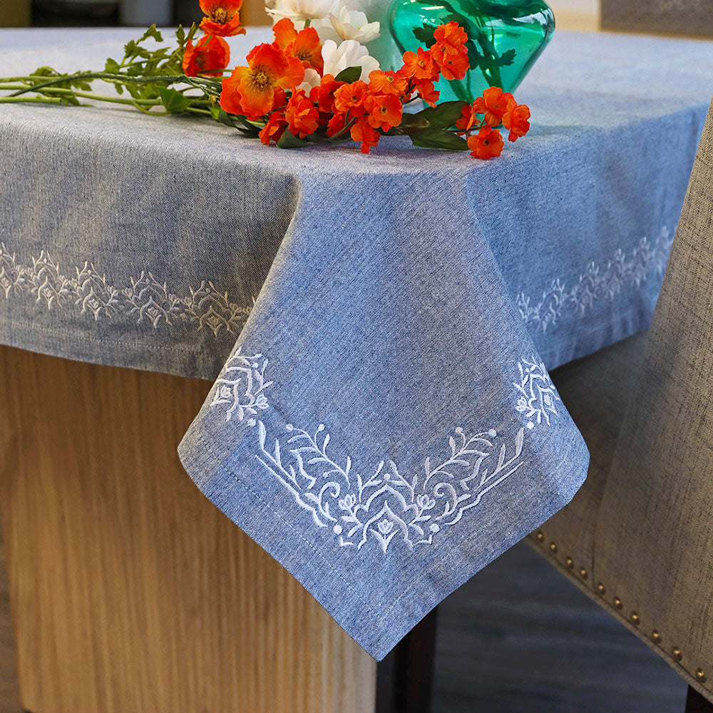 Heirloom Flowers - Corner 1 (Whitework)