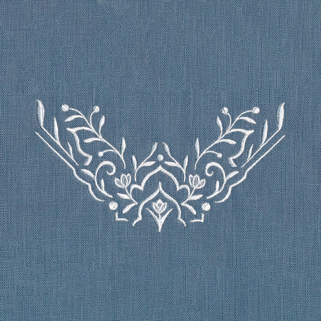 Heirloom Flowers - Corner 1 (Whitework)