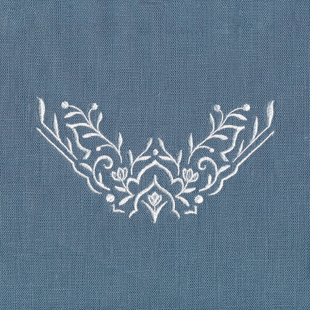 Heirloom Flowers - Corner 1 (Whitework)