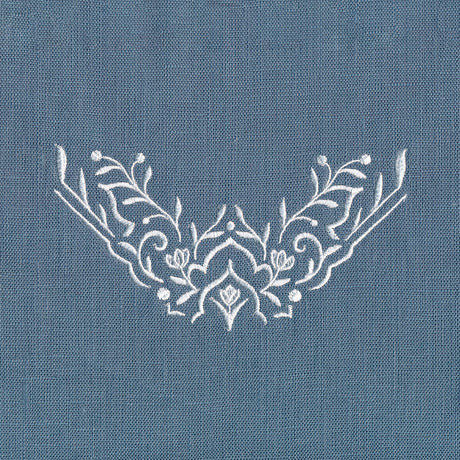 Heirloom Flowers - Corner 1 (Whitework)