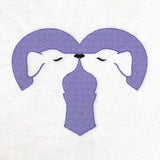 Kissing Dogs Heart (Embossed)