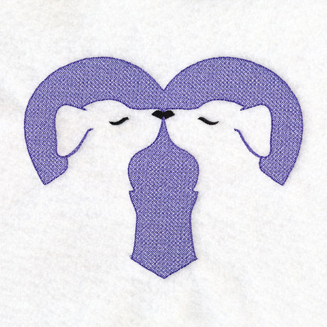 Kissing Dogs Heart (Embossed)