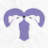 Kissing Dogs Heart (Embossed)