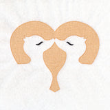 Kissing Ducks Heart (Embossed)