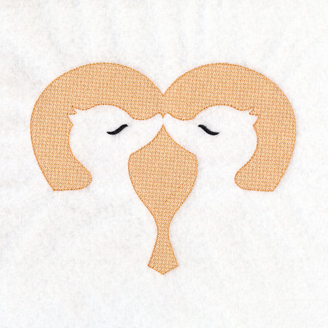 Kissing Ducks Heart (Embossed)