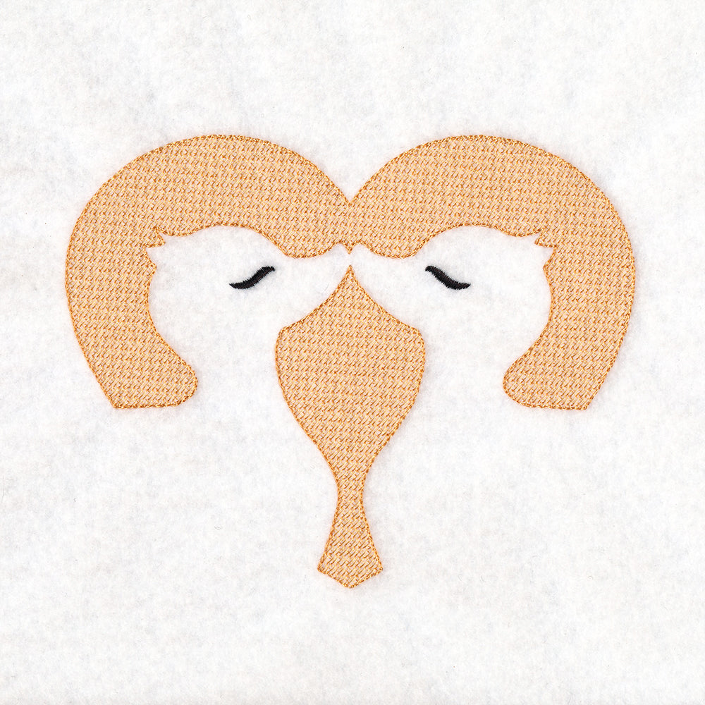 Kissing Ducks Heart (Embossed)